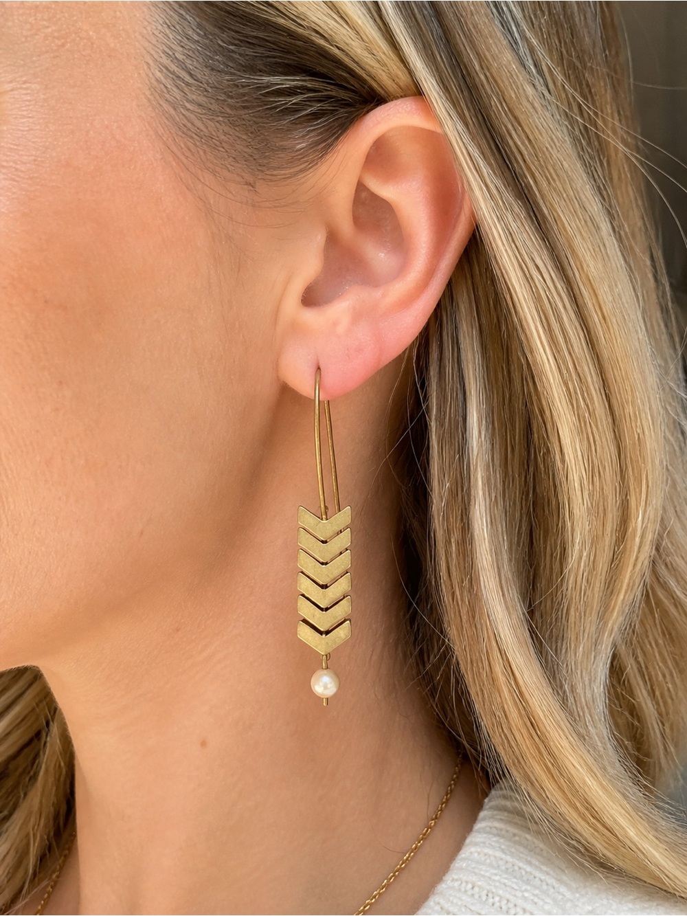 Geometric chevron earrings NEW